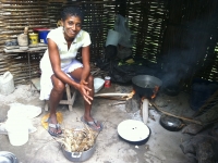 This is Cenita, our Haitian friend who does most of our cooking on Ile a Vache.