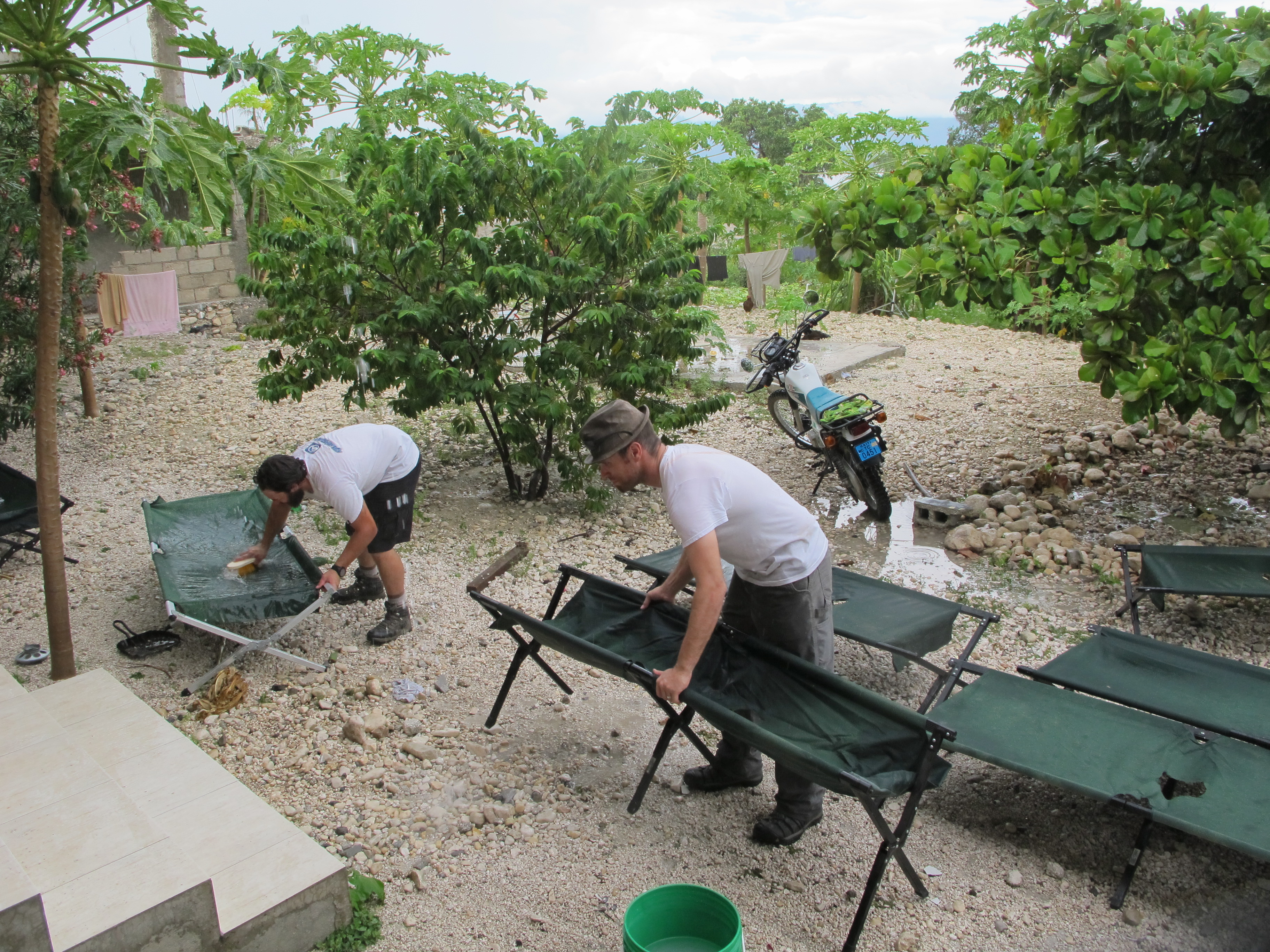 JUST MERCY Washing donated cholera cots