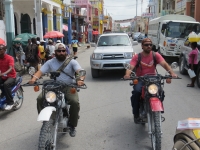 Friends Nick and Cristin rode the two motorcycles clear across the southern peninsula of Haiti where the motos were put on a boat and taken to Ile a Vache.