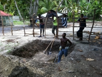 The hole for the septic tank is begun!