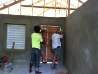 Getting the hand made door put in was a milestone.