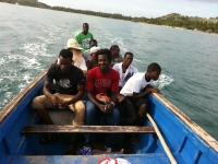 Leaving Ile a Vache on a water taxi, nearly the only way on and off the island.