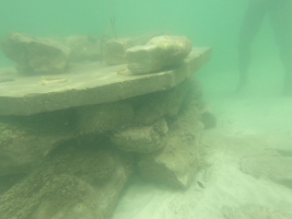 An underwater shot of one of the small reefs....