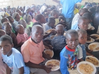 Children eating their meal