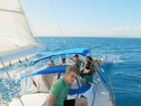 Sailing to a small island off Haiti\'s coast