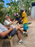 A woman thanking us for what we are doing