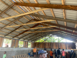 Inside the building