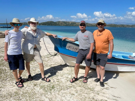 Getting ready to head across the sea in Agape Floats, the boat donated last year by Agape Flights!  What a blessing that has been!!