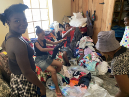 Sorting clothes for the gift distributions