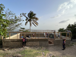 Progress on the walls of the church of Janou