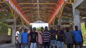 Haitian workers under the roof!!
