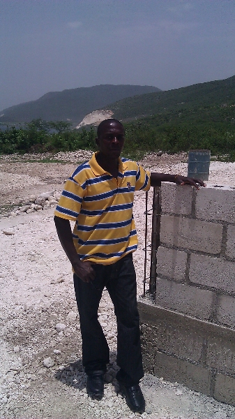 Daniel our mason and job boss for our Haitian help
