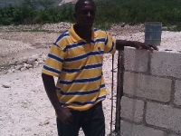 Daniel our mason and job boss for our Haitian help