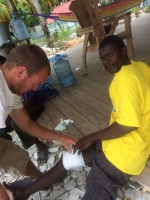 People come everyday for first aid.