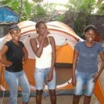 Happy tent recipients