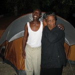 Happy tent recipients