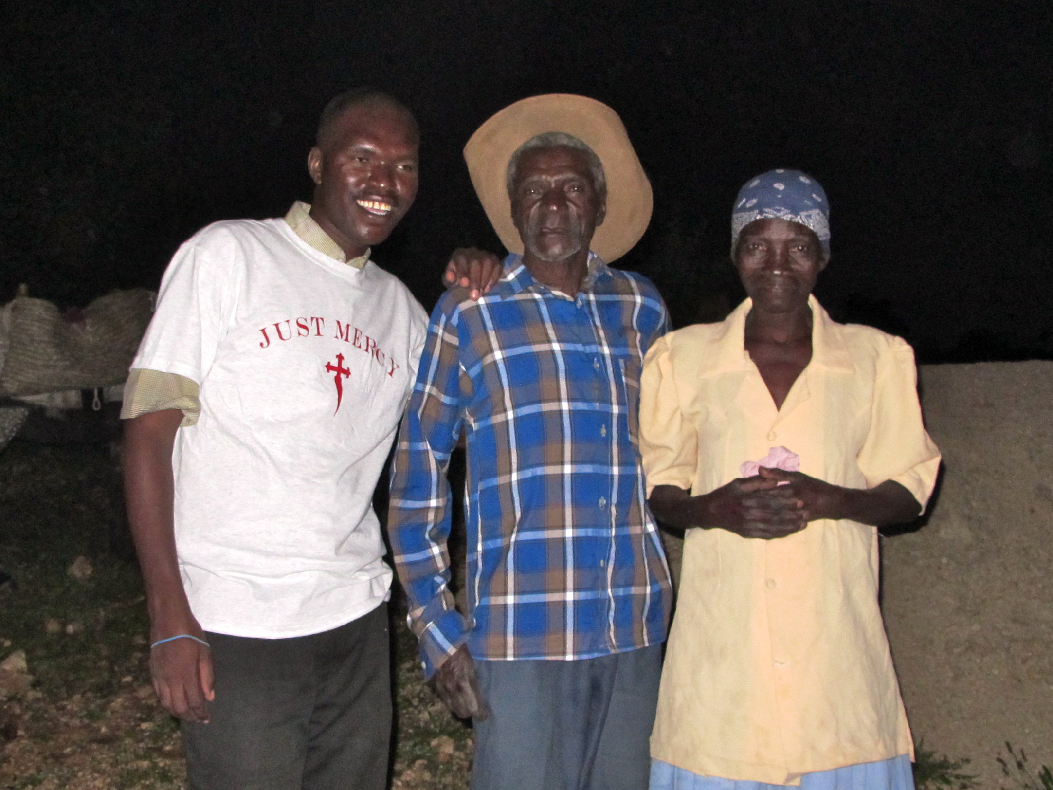 Dr. Jolius (left)  with his parents, Poppy and Mommy
