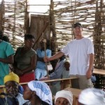 Jesse doing crowd control at the clinic