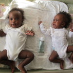 Twin babies, Yvella and Gabriella