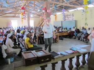 Bill speaking to the people