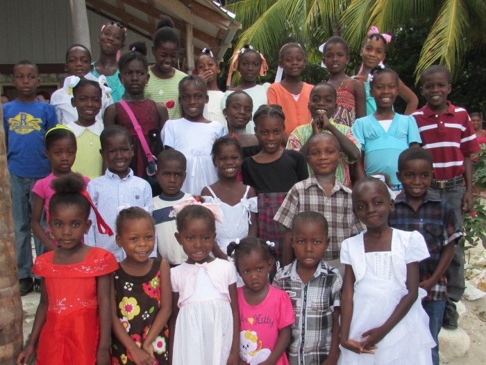 Mostly the children who arrived Sunday morning to go to church with us