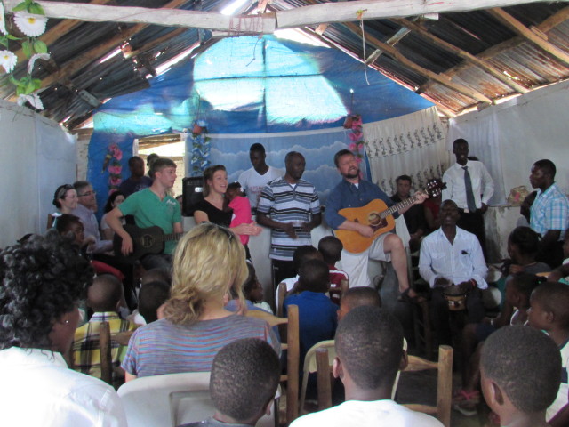 Lindsey's leading a song