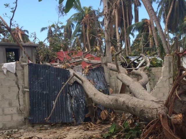 Hurricane damage in Kaykok